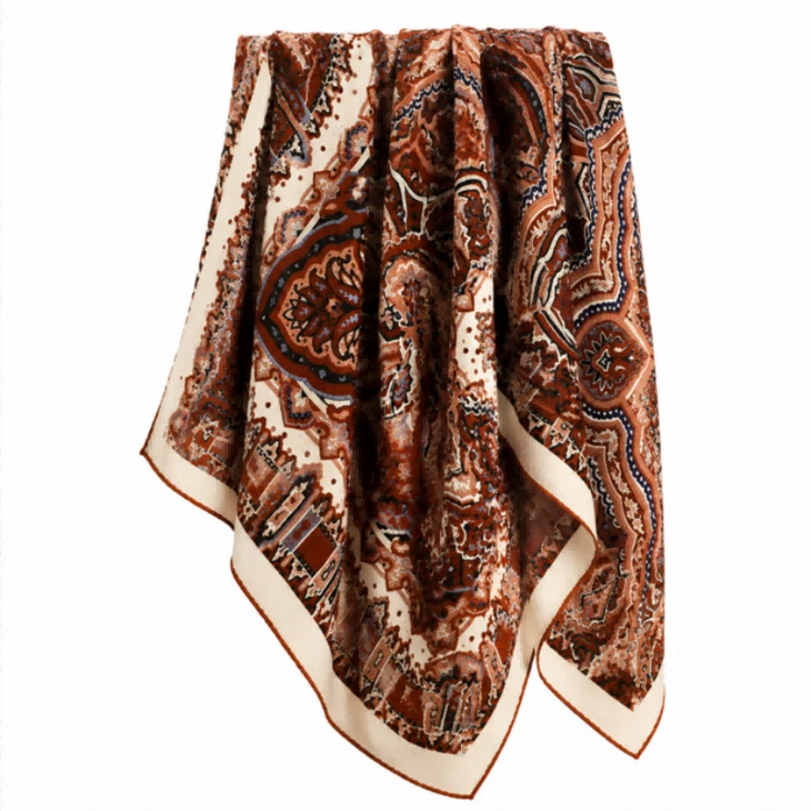 Xale de lã estampado