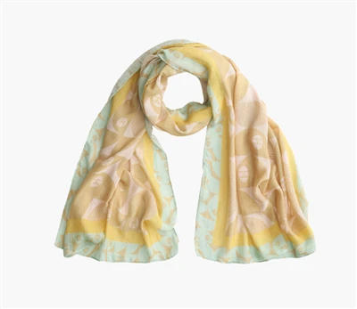 Lenço de algodão estampado para mulheres