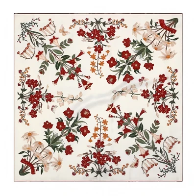Lenço bandana de seda estampado